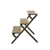 Renaissance Eco-friendly Hand-scraped Hardwood Three-Layer Garden Planter Stand - Side