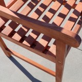 Malibu Outdoor Wood Patio Dining Chair - Seat Close-Up
