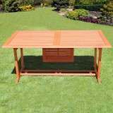 Malibu Outdoor Wood Patio Dining Extension Table - Front