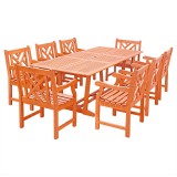 Malibu Outdoor Wood Patio Dining Extension Table -Cutout