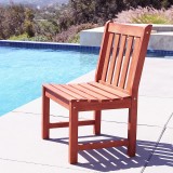 Malibu Outdoor Wood Patio Dining Chair - Lifestyle