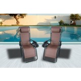 Zero Gravity Recliner/Lounger with Cup Holder - Brown 