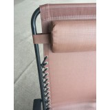 Zero Gravity Recliner/Lounger with Cup Holder - Brown - Headrest Detail