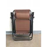 Zero Gravity Recliner/Lounger with Cup Holder - Brown - Folded