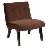 Curves Valencia Accent Chair - Chocolate Velvet
