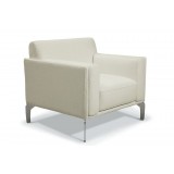 Vania Chair In Leather Light Grey