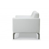 Vania Chair In Leather White - Side
