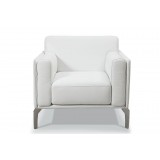 Vania Chair In Leather White - Front