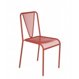 Venice Beach Side Chair - E-Coated, Powder Coated Micro-Mesh Steel - Grenadine