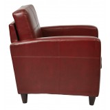 Venus Club Chair - Crimson Red - Side