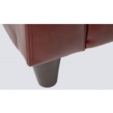 Venus Club Chair - Crimson Red - Leg (wooden)
