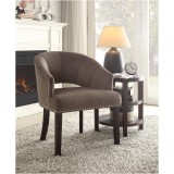 Silver Nail Head Trim And Dark Espresso Legs