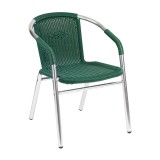 Anodized Aluminum Frame Arm Chair - W-21 - Green