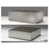 Enix Rectangular Coffee Table Brushed Stainless Steel