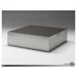 Enix 39" Square Coffee Table Brushed Stainless Steel - Lifestyle