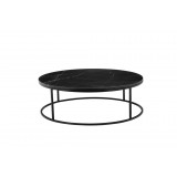 Onix 39" Round Coffee Table - Black