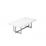 Remi Rectangular Coffee Table High Gloss White - Angled View
