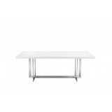 Remi Rectangular Coffee Table High Gloss White - Top Angled Front