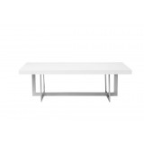 Remi Rectangular Coffee Table High Gloss White - Front