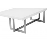 Remi Rectangular Coffee Table High Gloss White - Table Edge