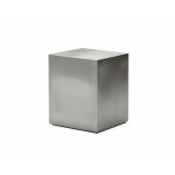 Enix 20" Square End Table Polished Stainless Steel - White BG