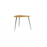 Oakley 18" End Table Oak Veneer with Black Iron Legs