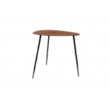Oakley 18" End Table Oak Veneer with Black Iron Legs