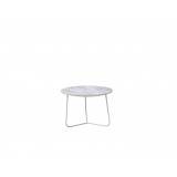 Tripoli 14" End Table White Marble Top