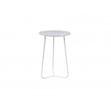 Tripoli 14" End Table White Marble Top
