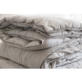Premium Silver Antimicrobial White Goose Down Comforter - 800 Thread Count Egyptian Cotton - Folded
