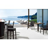 Florida Seating Hand Woven PE Synthetic Wicker Over Aluminum Aluminum Frame Barstool - WIC-07B - Lifestyle