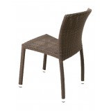 Hand Woven PE Synthetic Wicker Over Aluminum Side Chair - WIC-10 - Back