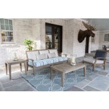 Wildwood 23.5" Square Teak End Table  Lifestyle 2
