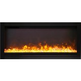34" Basic Clean-face Electric Built-in With Glass With Black Steel Surround - Orange Flame