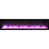 74" Basic Clean-face Electric Built-in With Glass With Black Steel Surround - Purple Flame