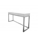 Palco Sofa Table High Gloss White - Angled