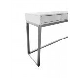 Palco Sofa Table High Gloss White - Side Angle