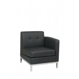 Wall Street Arm Chair RAF - Black