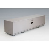 Vero 63x16x18 TV Stand Matte White with Clear Glass 