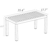 Artemis XL Club Seating Set 7 Piece with Sunbrella® Cushions - Coffee Table Elevation