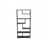 Booker Bookshelf Industrial Metal in Black Powder Coated Finish - Front