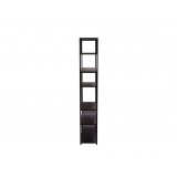 Booker Bookshelf Industrial Metal in Black Powder Coated Finish - Side