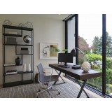 Booker Bookshelf Industrial Metal in Black/White Powder Coated Finish - Lifestyle