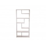 Booker Bookshelf Industrial Metal in White Powder Coated Finish - Front