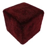 Moe's Home Collection Shepherd Wool Stool - Burgundy