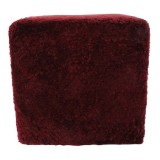 Moe's Home Collection Shepherd Wool Stool - Burgundy