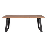 Mila Live Edge Rectangular Dining Table - Front