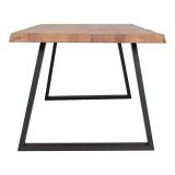 Mila Live Edge Rectangular Dining Table - Side