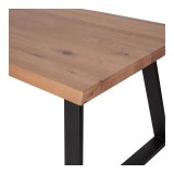 Mila Live Edge Rectangular Dining Table - Edge Close-Up