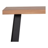 Mila Live Edge Rectangular Dining Table - Side Close-Up